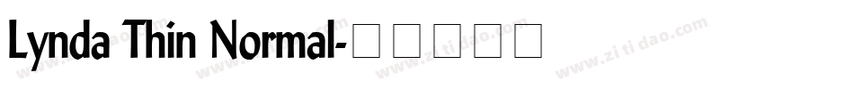 Lynda Thin Normal字体转换